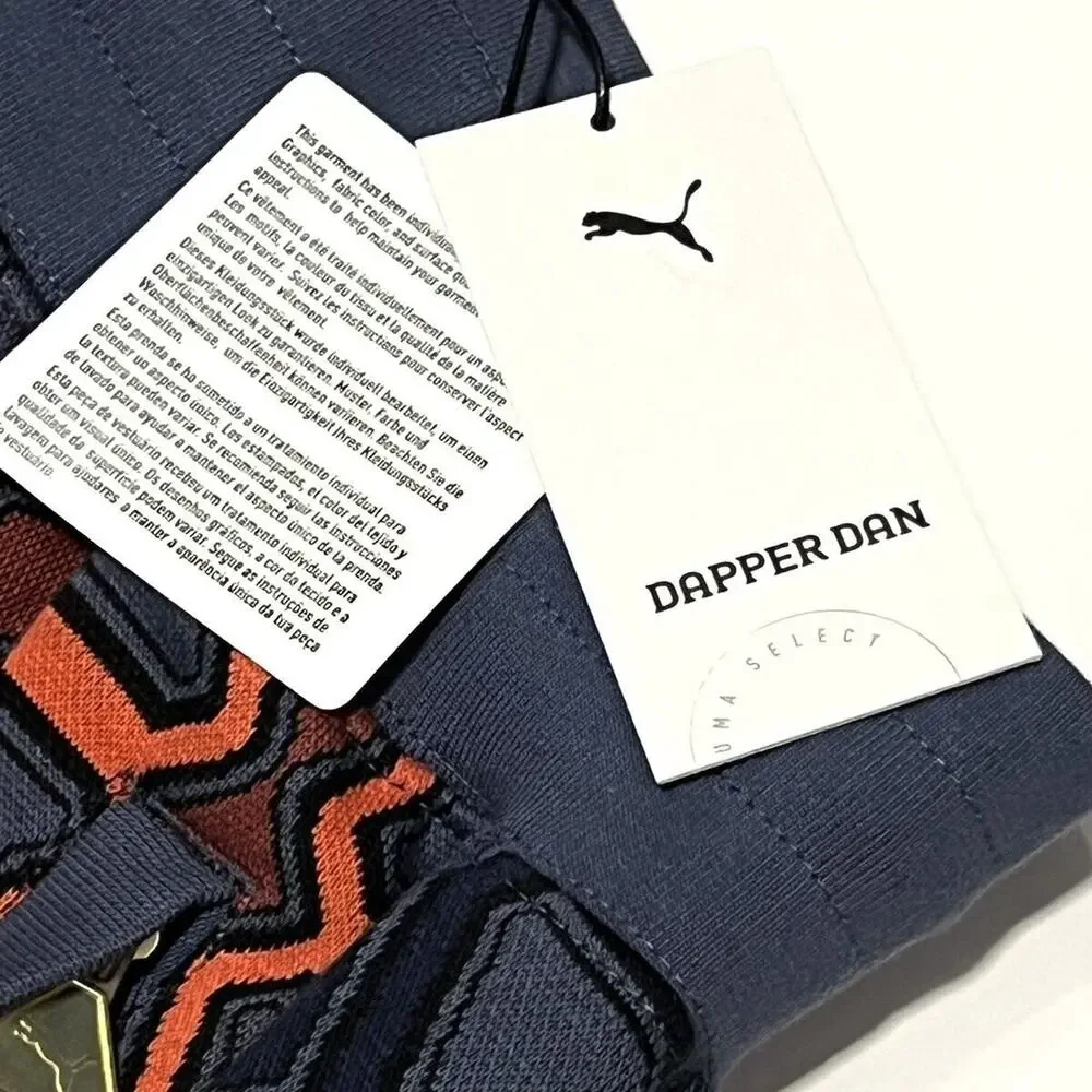 Puma x Dapper Dan T7 Pants Mens Blue Indigo Size M MEDIUM NWT AOP All Over Print